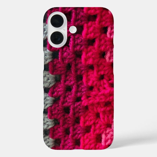 Funda iPhone 16 Crochet Granny Square Pattern (Reverso )