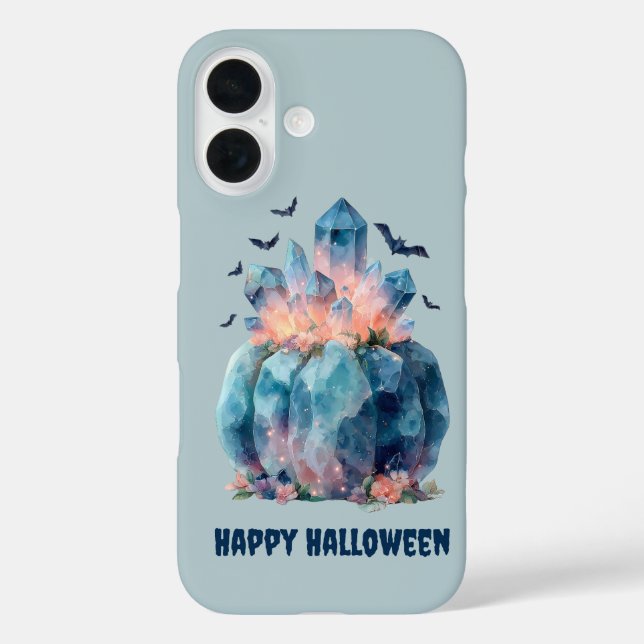 Funda iPhone 16 Crystal Pumpkin Halloween (Reverso )