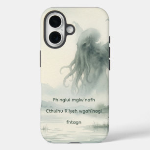 Funda iPhone 16 Cthulhu Soñador Acuarela Lovecraft