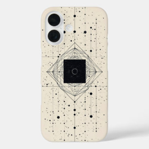 Funda iPhone 16 Cuadrícula central cuántica