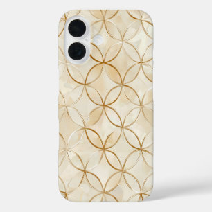 Funda iPhone 16 Cuadrícula de círculos infinitos