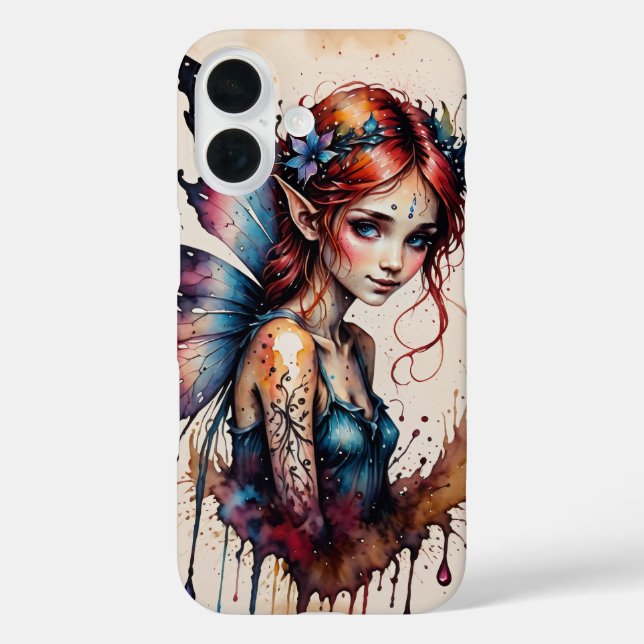 Funda iPhone 16 Cubierta de la salpicadura de tinta acuarela de la (Reverso )