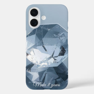 Funda iPhone 16 Cubierta personalizada de gema con facetas - Añade