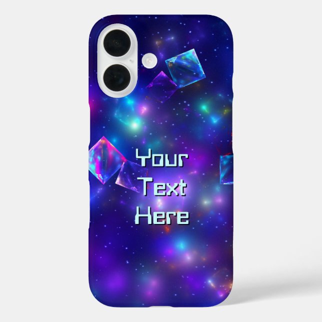Funda iPhone 16 Cubos cósmicos (Reverso )