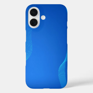 Funda iPhone 16 Cuero azul elegante