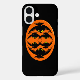 Funda iPhone 16 Cuervos de Halloween
