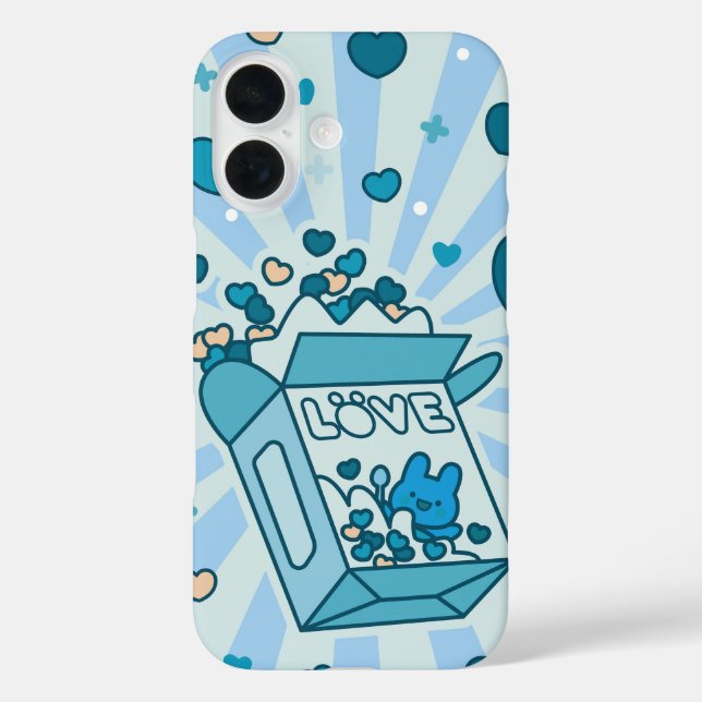 Funda iPhone 16 Cuidada caja de cereales de amor (Reverso )