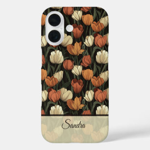 Funda iPhone 16 Cumpleaños Sorpresa Chic Tulipán Nombre
