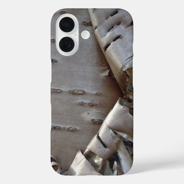 Funda iPhone 16 Curly Birch Bark Tree Rustic (Reverso )