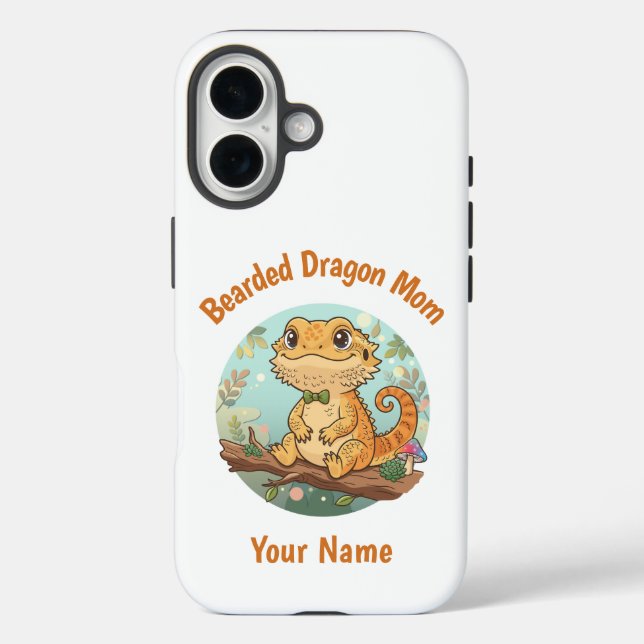 Funda iPhone 16 Custom Bearded Dragon Mom iPhone Case (Reverso )