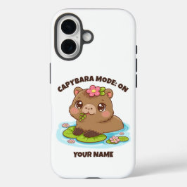 Funda iPhone 16 Custom Cute Kawaii Capybara Mode iPhone Case