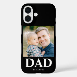 Funda iPhone 16 Custom Dad Established Photo Fathers Day