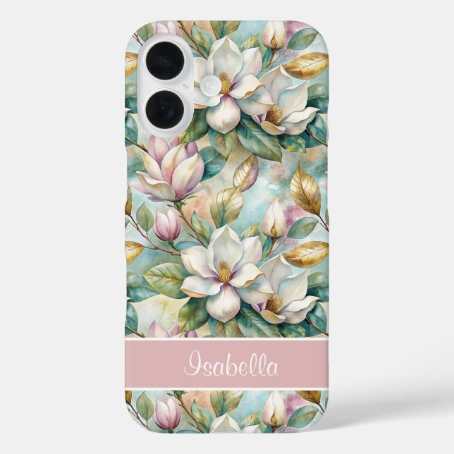 Funda iPhone 16 Custom Elegant Magnolias (Reverso )