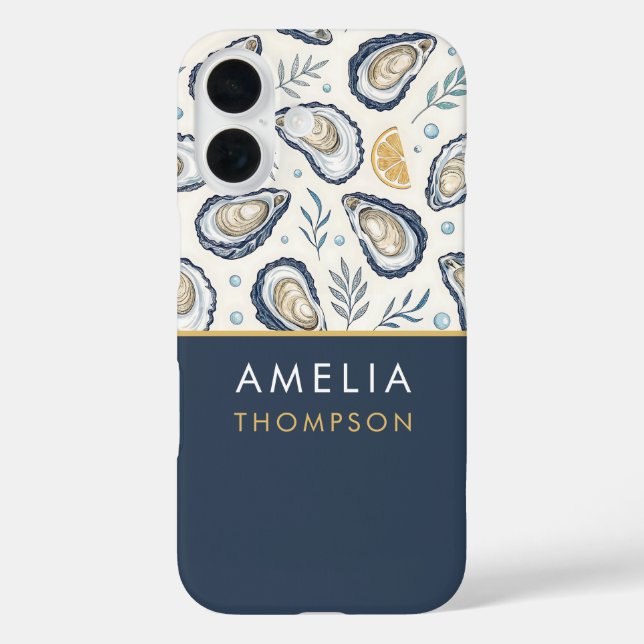 Funda iPhone 16 Custom Elegant Marine Oysters (Reverso )