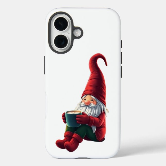 Funda iPhone 16 Cute Christmas gnome  (Reverso )