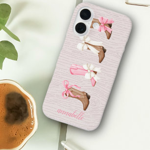 Funda iPhone 16 Cute Coquette Cowgirl Boots personalizado