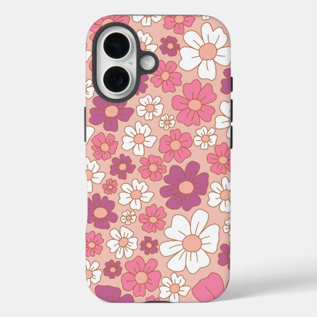 Funda iPhone 16 Cute Floral Pattern Phone Case (Reverso )