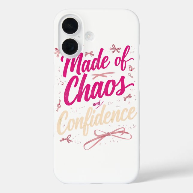 Funda iPhone 16 Cute Girly Made Of Chaos And Confidence (Reverso )