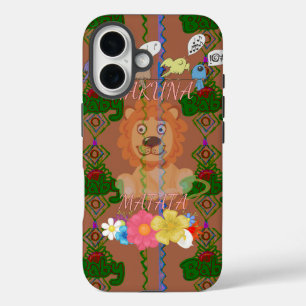 Funda iPhone 16 Cute gracioso Rey del León Bebé: Diseño de Hakuna 