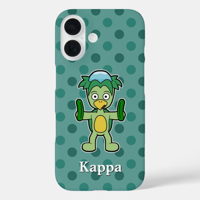 Funda iPhone 16 Cute Kappa con pepinos (Reverso )