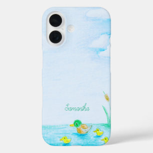 Funda iPhone 16 Cute Mallard Duck Personalizado