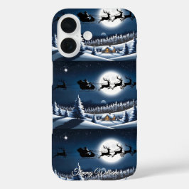 Funda iPhone 16 Cute Vintage Tradicional Elegante Feliz Navidad