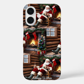Funda iPhone 16 Cute Vintage Tradicional Elegante Feliz Navidad