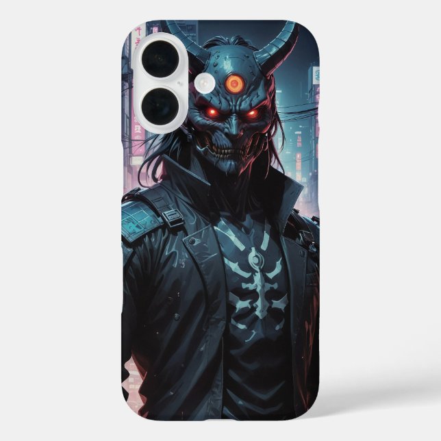 Funda iPhone 16 Cyberpunk Demon Samurai (Reverso )