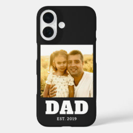 Funda iPhone 16 Dad Established Black Bold Photo