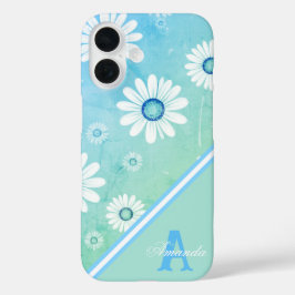 Funda iPhone 16 Daisy Blooms: Patrón floral minimalista