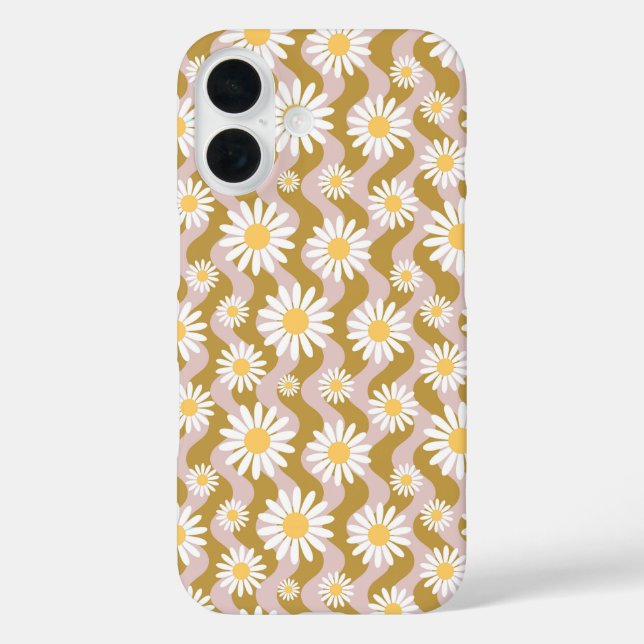 Funda iPhone 16 Daisy Boho Floral (Reverso )