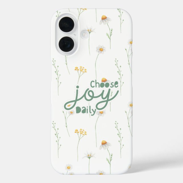 Funda iPhone 16 Daisy Floral Choose Joy Daily (Reverso )