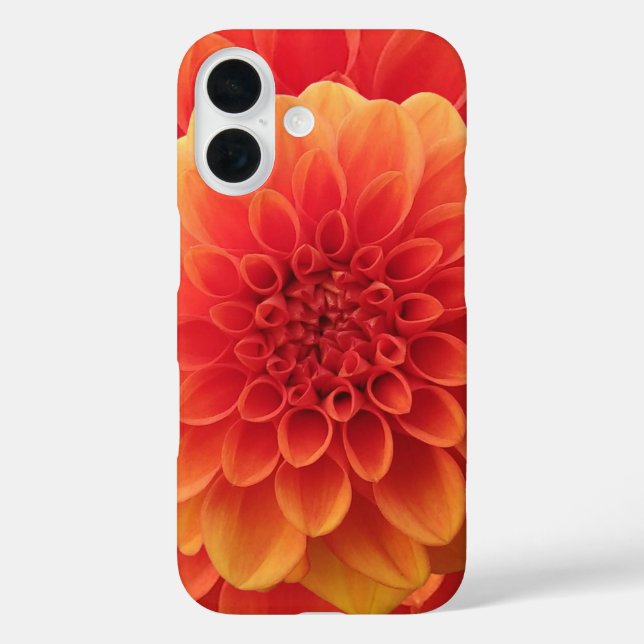 Funda iPhone 16 Dalia naranja (Reverso )