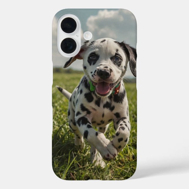 Funda iPhone 16 Dalmatian Spot Chase (Reverso )
