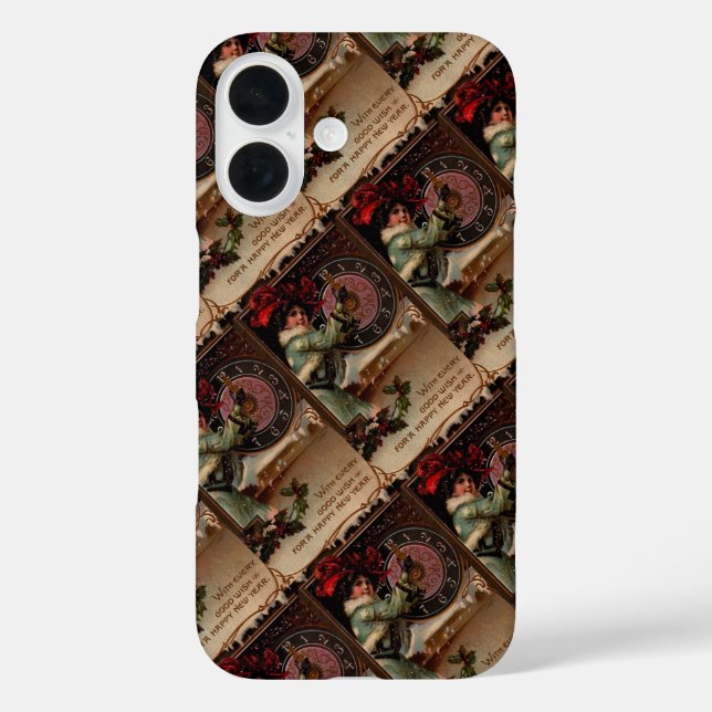 Funda iPhone 16 Dama Victoriana Año Nuevo (Reverso )