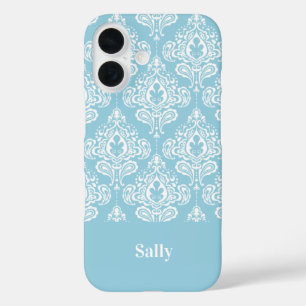 Funda iPhone 16 Damasco azul