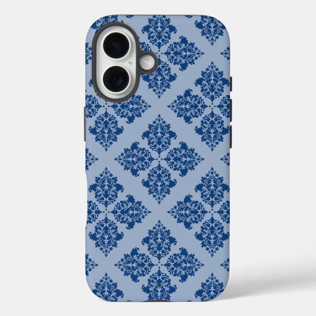 Funda iPhone 16 Damasco mediterráneo marroquí (Reverso )