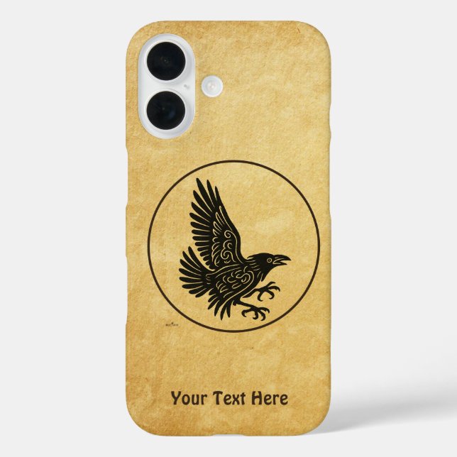 Funda iPhone 16 Dancing Norse Raven (Reverso )
