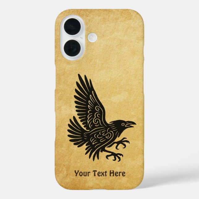 Funda iPhone 16 Dancing Norse Raven (Reverso )