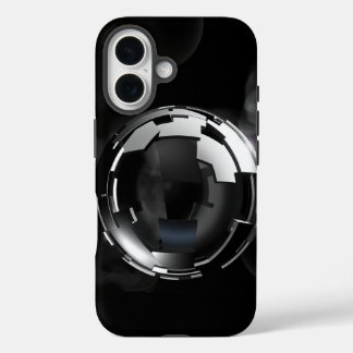Funda iPhone 16 Dark Chrome Orb – Ultra-Premium Futuristic Aesthet