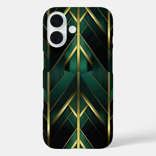 Funda iPhone 16 Deco Verde (Reverso )