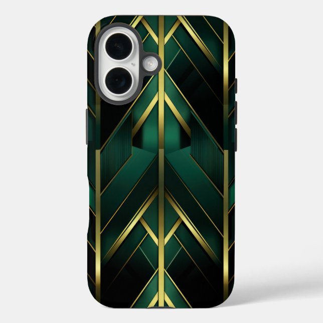 Funda iPhone 16 Deco Verde (Reverso )