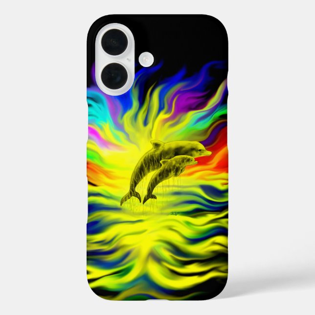 Funda iPhone 16 Delfines en el Sol (Reverso )