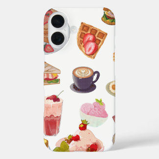 Funda iPhone 16 Desayuno Estético de Fresa 🍓✨ Vibraciones de Café