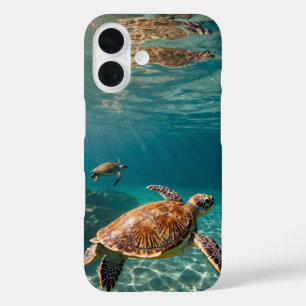 Funda iPhone 16 Desfile de tortugas
