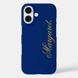 Funda iPhone 16 Design Your Own Name on This Navy