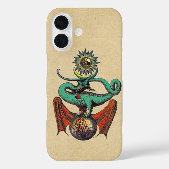 Funda iPhone 16 Desplazamiento medieval de Dragon Ripley (Reverso )