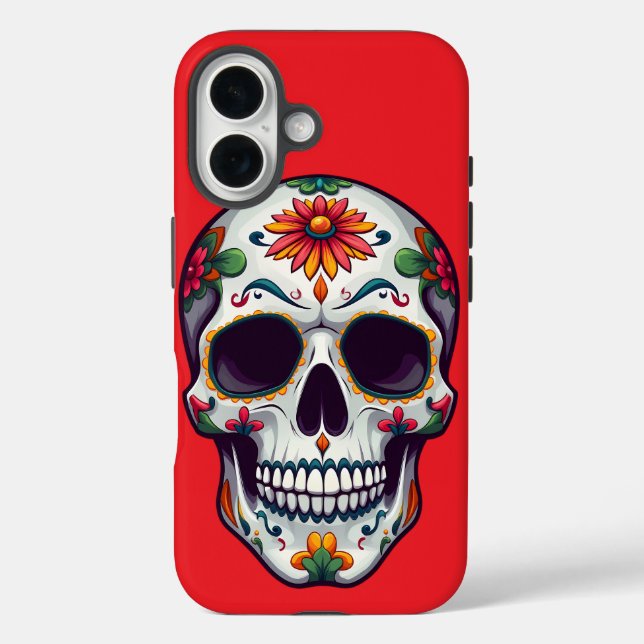 Funda iPhone 16 Día de la Calavera Muerta (Reverso )