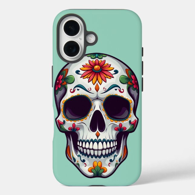 Funda iPhone 16 Día de la Calavera Muerta (Reverso )