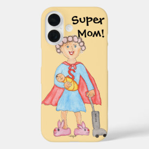 Funda iPhone 16 Día de la Madre Super Mamá